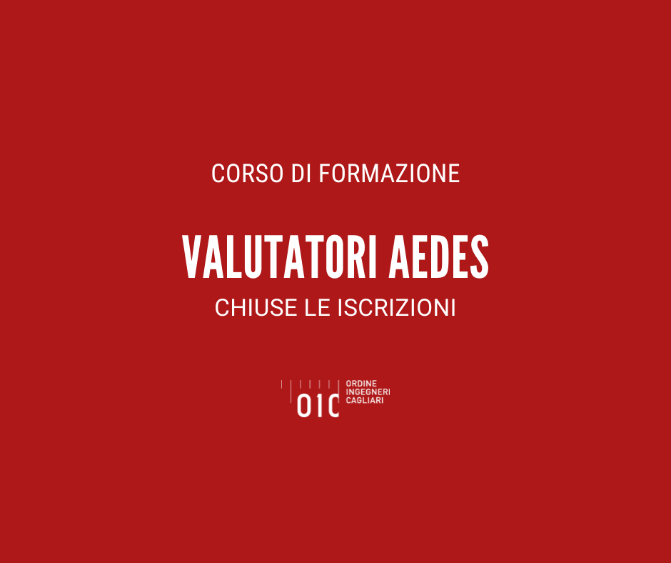 Chiusura delle iscrizioni al corso di formazione per valutatori AEDES – Aggiornamento