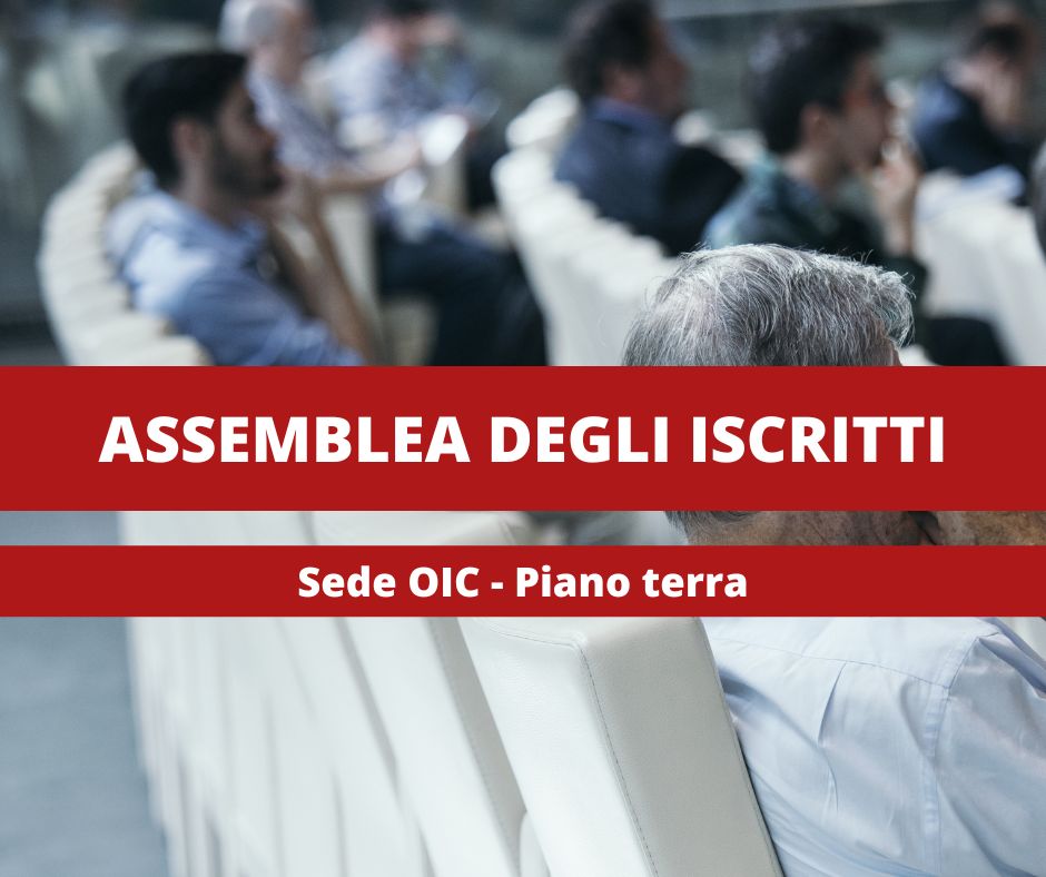 Convocata l’Assemblea degli Iscritti