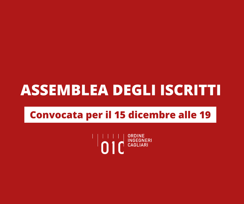 Assemblea Generale degli Iscritti – 15 dicembre ore 19